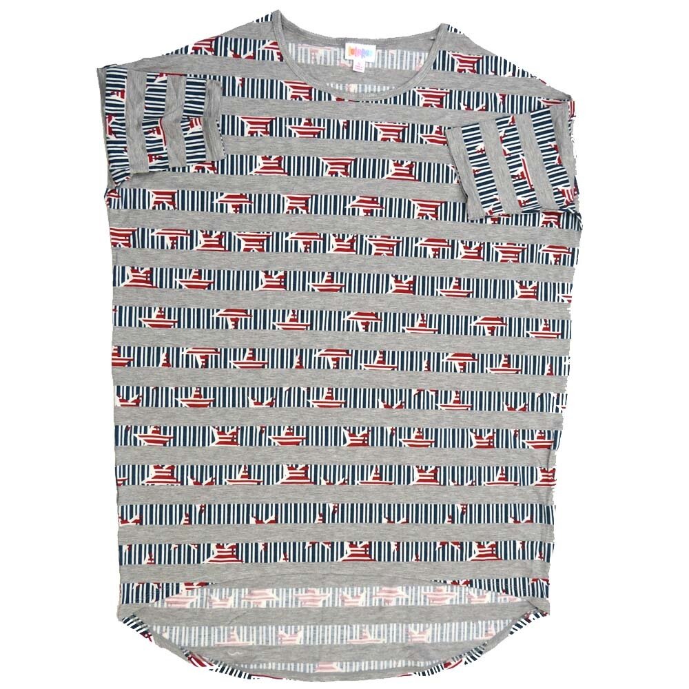 LuLaRoe Irma Hi-Lo Tunic c (S) Small Stripe G Black White SMALL-225 fits women sizes 8-10