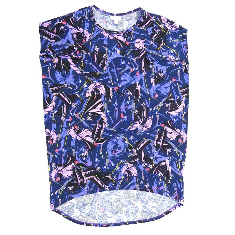 LuLaRoe Irma Hi-Lo Tunic a (XXS) XX-Small Disney Maleficent Purple Black White XXS-215 fits women sizes 00-0