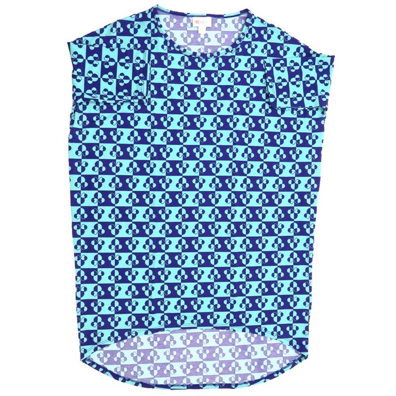 LuLaRoe Irma Hi-Lo Tunic a (XXS) XX-Small Disney Minnie Mouse Checkerboard Blue G XXS-204 fits women sizes 00-0