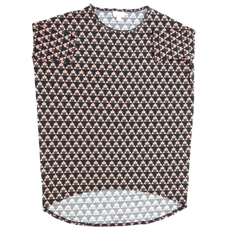 LuLaRoe Irma Hi-Lo Tunic a (XXS) XX-Small Disney Minnie Mouse Polka Dot Black Pink G XXS-200B fits women sizes 00-0