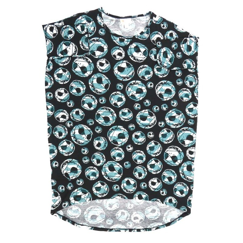 LuLaRoe Irma Hi-Lo Tunic a (XXS) XX-Small Disney Nightmare Before Christmas Jack Skellington Black White G XXS-216 fits women sizes 00-0 LuLaRoe Irma Hi-Lo Tunic a (XXS) XX-Small Disney Nightmare Before Christmas Jack Skellington Black White G XXS-216 fits women sizes 00-0