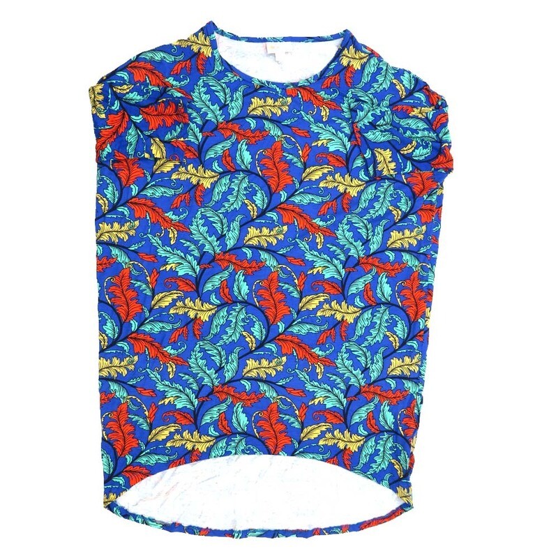 LuLaRoe Irma Hi-Lo Tunic a (XXS) XX-Small Floral Blue Red Yellow White XXS-307 fits women sizes 00-0