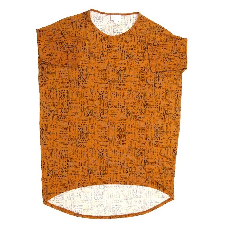 LuLaRoe Irma Hi-Lo Tunic a (XXS) XX-Small Geometric Black Mustard Red XXS-219 fits women sizes 00-0