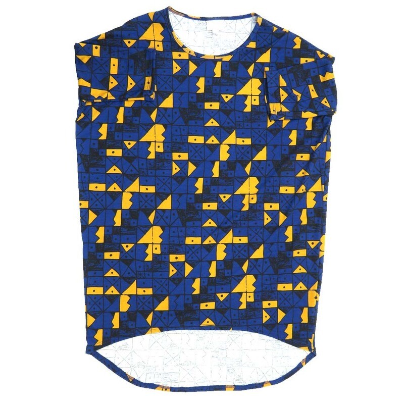 LuLaRoe Irma Hi-Lo Tunic a (XXS) XX-Small Geometric Polka Dot Purple Yellow Black XXS-265 fits women sizes 00-0