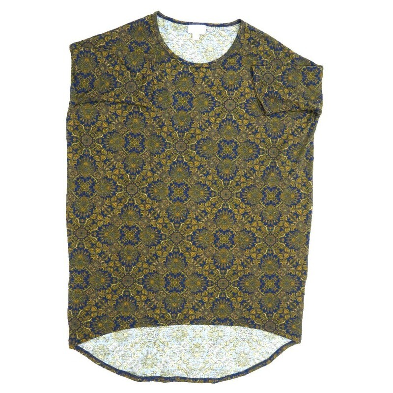 LuLaRoe Irma Hi-Lo Tunic a (XXS) XX-Small Mandalas Blue Red Green XXS-275 fits women sizes 00-0