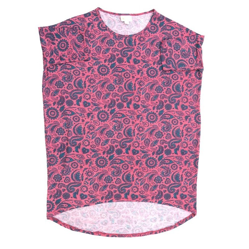 LuLaRoe Irma Hi-Lo Tunic a (XXS) XX-Small Paisley Purple Pink XXS-233 fits women sizes 00-0