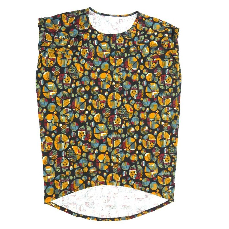 LuLaRoe Irma Hi-Lo Tunic a (XXS) XX-Small Polka Dot Black Green Blue G XXS-218B fits women sizes 00-0