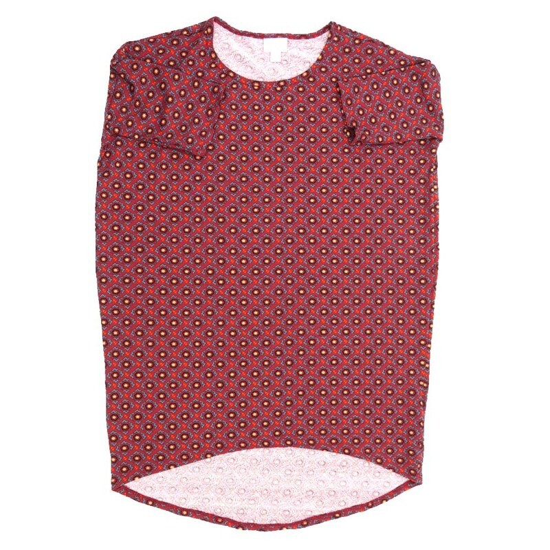 LuLaRoe Irma Hi-Lo Tunic a (XXS) XX-Small Polka Dot Red Blue Yellow XXS-230 fits women sizes 00-0