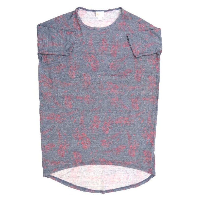 LuLaRoe Irma Hi-Lo Tunic a (XXS) XX-Small Solid Heathered G Blue XXS-304 fits women sizes 00-0