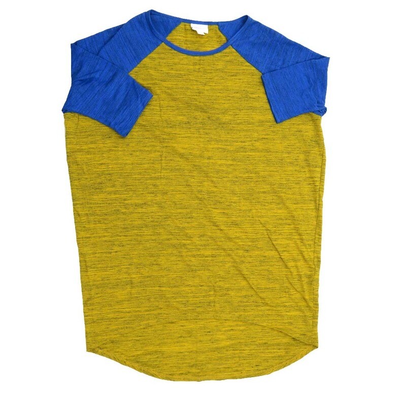LuLaRoe Irma Hi-Lo Tunic a (XXS) XX-Small Solid Heathered Mustard Blue XXS-310 fits women sizes 00-0