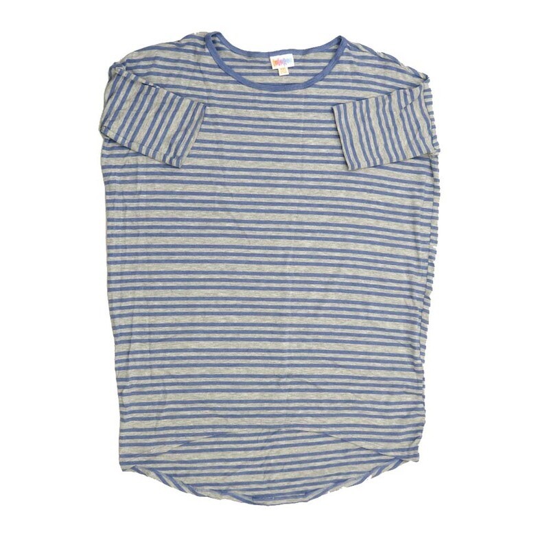 LuLaRoe Irma Hi-Lo Tunic a (XXS) XX-Small Stripe Blue G XXS-250 fits women sizes 00-0