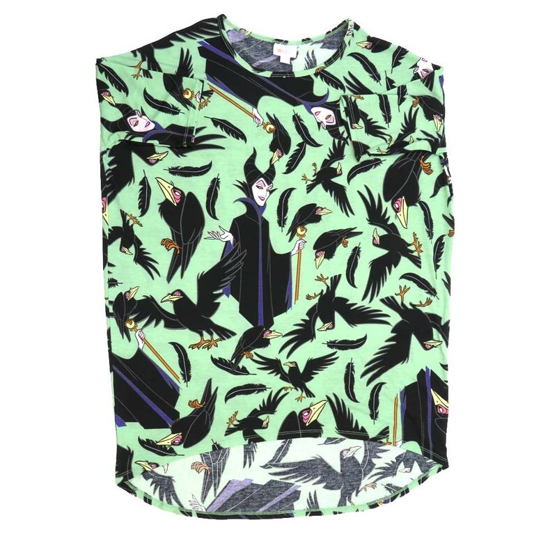 LuLaRoe Irma Hi-Lo Tunic c (S) Small Disney Maleficent Cream Black Purple SMALL-208 fits women sizes 8-10