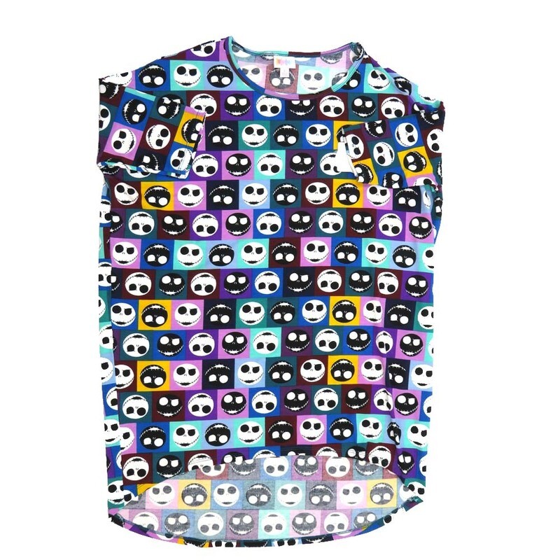 LuLaRoe Irma Hi-Lo Tunic c (S) Small Disney Nightmare Before Christmas Black White Yellow Blue Purple SMALL-205 fits women sizes 8-10 LuLaRoe Irma Hi-Lo Tunic c (S) Small Disney Nightmare Before Christmas Black White Yellow Blue Purple SMALL-205 fits women sizes 8-10