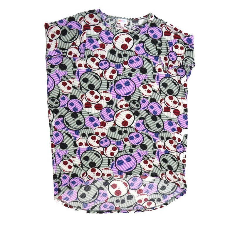 LuLaRoe Irma Hi-Lo Tunic c (S) Small Disney Nightmare Before Christmas Purple White Black SMALL-206 fits women sizes 8-10