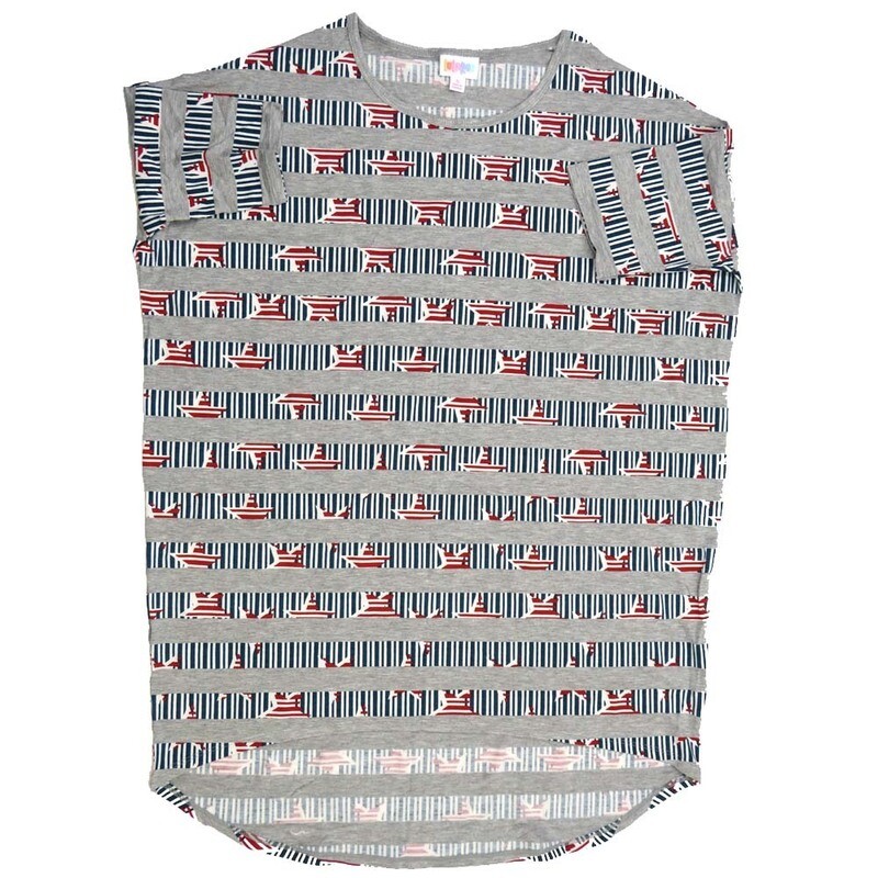 LuLaRoe Irma Hi-Lo Tunic c (S) Small Stripe G Black White SMALL-225 fits women sizes 8-10