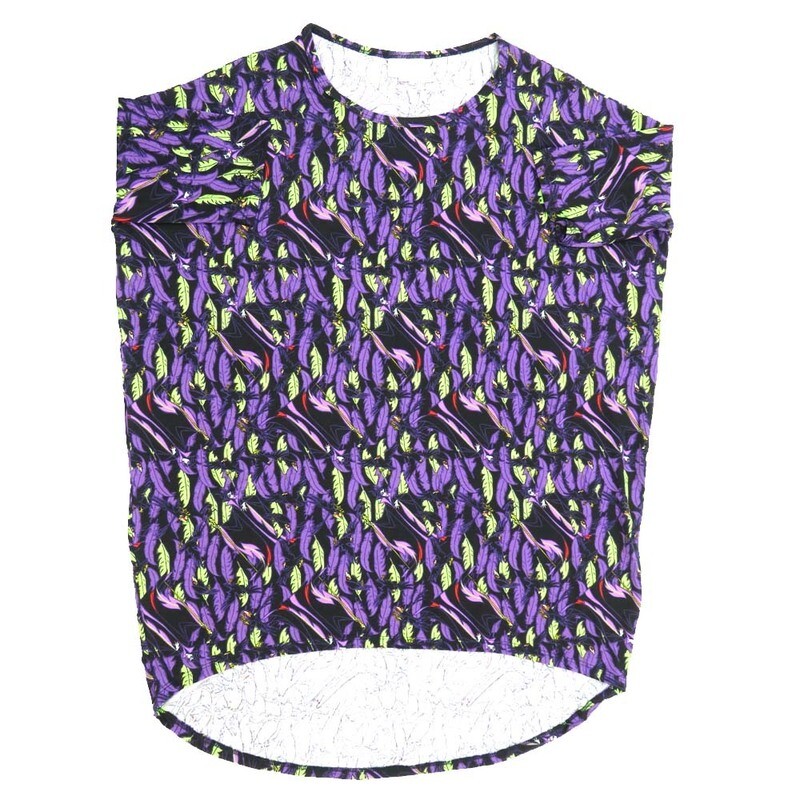 LuLaRoe Irma Hi-Lo Tunic b (XS) X-Small Disney Maleficent Black Purple Yellow XS-205 fits women sizes 2-6