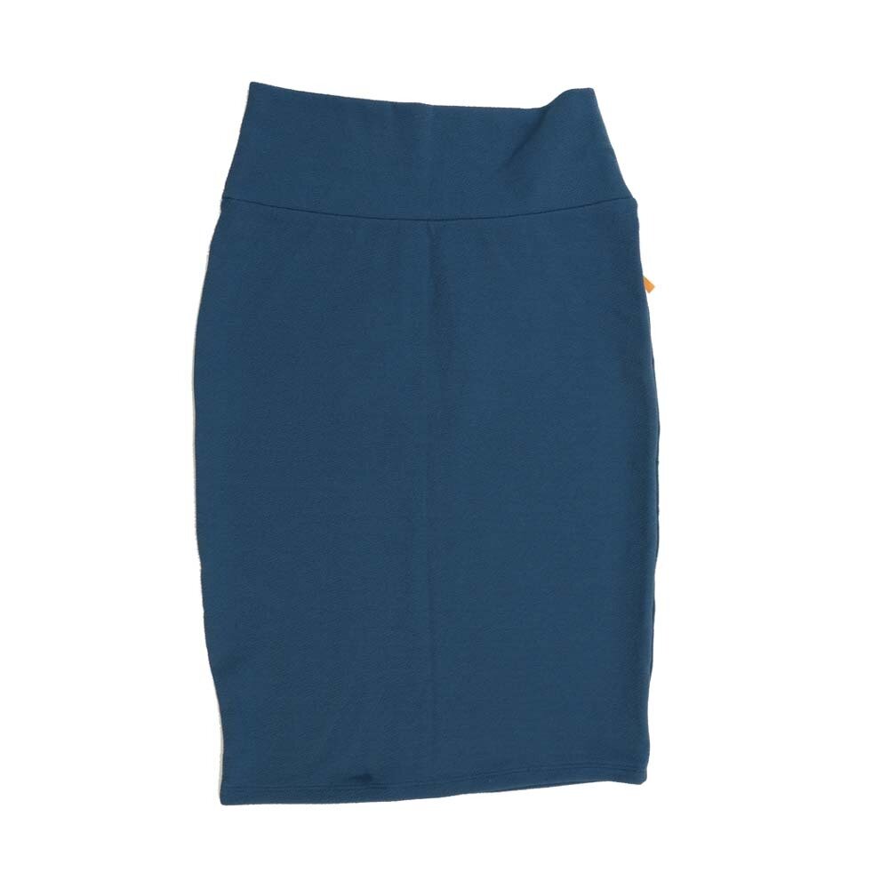 LuLaRoe Cassie c Small (S) Solid Gun Metal Blue Womens Knee Length Pencil Skirt fits sizes 6-8  SMALL-98