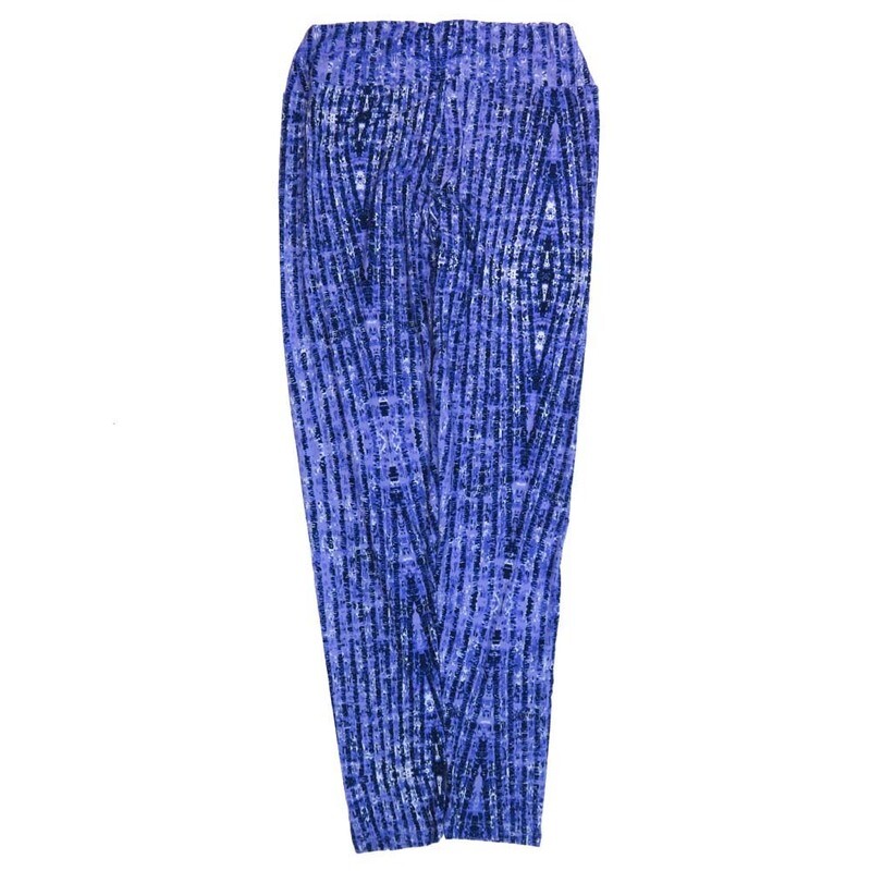LuLaRoe One Size OS Lavender Navy White Stripe Leggings (OS fits Adults 2-10)
