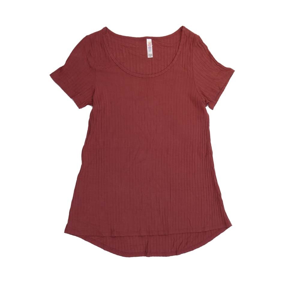 LuLaRoe CLASSIC Tee b X-Small (XS) Solid Ribbed Stripe XS-209-G Womens Short Sleeve Tee fits Adult sizes 2-4