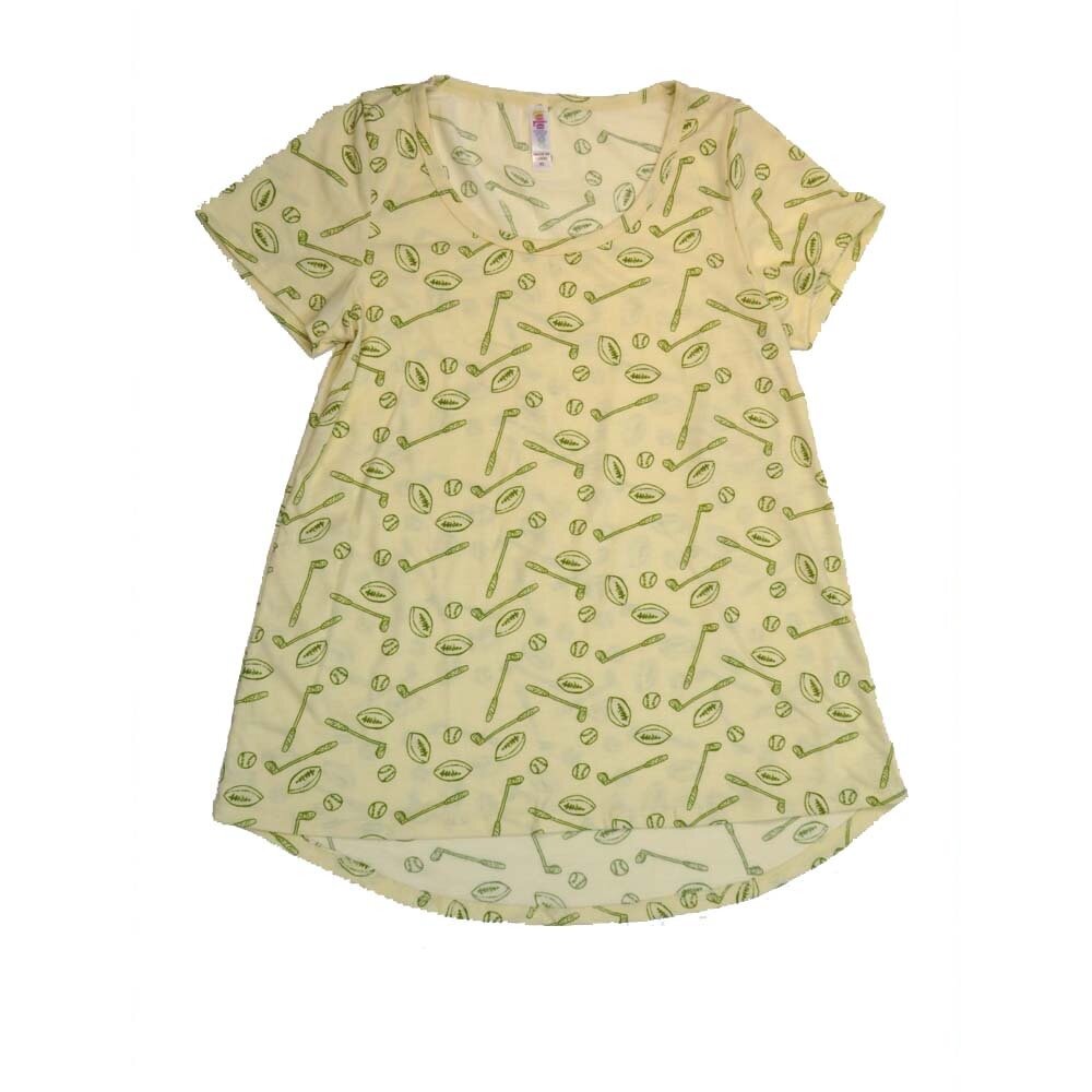 LuLaRoe CLASSIC Tee b X-Small (XS) Sports Football Golf Baseball XS-219-C Womens Short Sleeve Tee fits Adult sizes 2-4