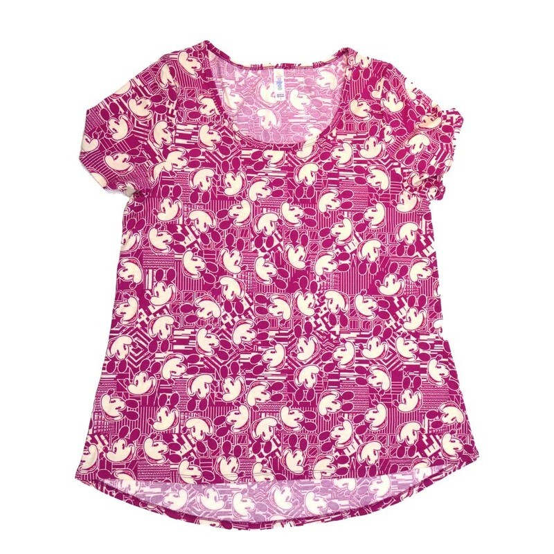LuLaRoe CLASSIC Tee e Large (L) Disney Mickey Mouse Magenta White LARGE-213-V Womens Short Sleeve Tee fits Adult sizes 14-16 LuLaRoe CLASSIC Tee e Large (L) Disney Mickey Mouse Magenta White LARGE-213-V Womens Short Sleeve Tee fits Adult sizes 14-16