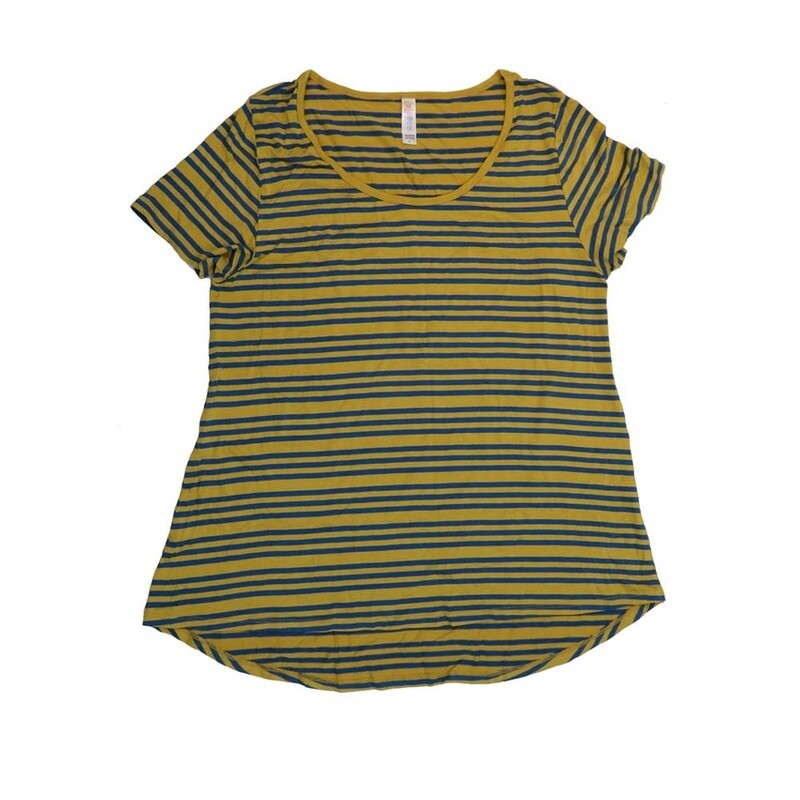 LuLaRoe CLASSIC Tee e Large (L) Stripe LARGE-218-V Womens Short Sleeve Tee fits Adult sizes 14-16