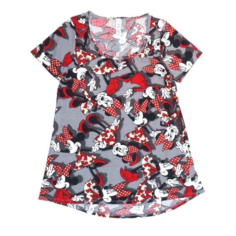 LuLaRoe CLASSIC Tee b X-Small (XS) Disney Minnie Mouse XS-238B-V Womens Short Sleeve Tee fits Adult sizes 2-4