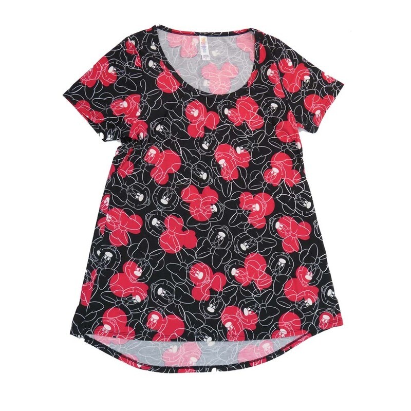LuLaRoe CLASSIC Tee b X-Small (XS) Disney Minnie Mouse XS-236-V Womens Short Sleeve Tee fits Adult sizes 2-4