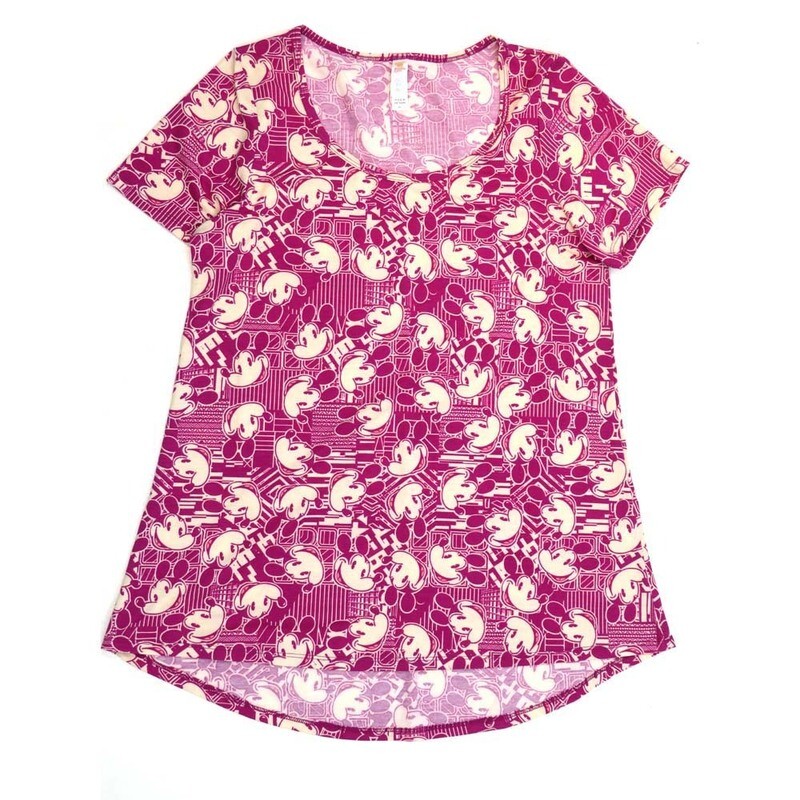 LuLaRoe CLASSIC Tee b X-Small (XS) Disney Mickey Mouse XS-234-4 Womens Short Sleeve Tee fits Adult sizes 2-4
