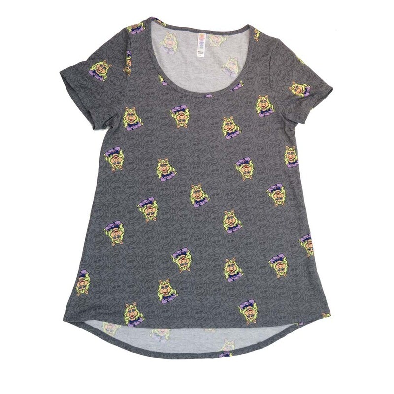 LuLaRoe CLASSIC Tee b X-Small (XS) Disney Ms Piggy XS-230-V Womens Short Sleeve Tee fits Adult sizes 2-4