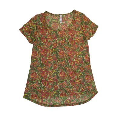 LuLaRoe CLASSIC Tee c Small (S) Floral SMALL-249-G Womens Short Sleeve Tee fits Adult sizes 6-8