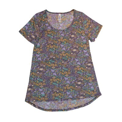 LuLaRoe CLASSIC Tee c Small (S) Floral SMALL-254-G Womens Short Sleeve Tee fits Adult sizes 6-8