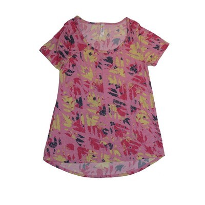 LuLaRoe CLASSIC Tee b X-Small (XS) Floral Abstract XS-202-G Womens Short Sleeve Tee fits Adult sizes 2-4