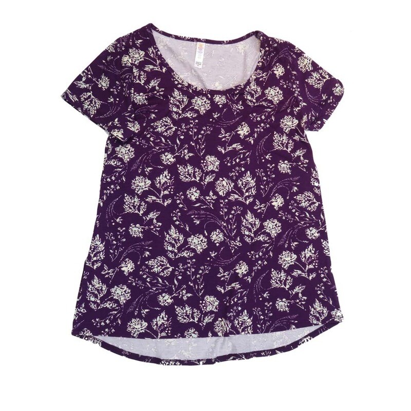 LuLaRoe CLASSIC Tee b X-Small (XS) Floral XS-242-V Womens Short Sleeve Tee fits Adult sizes 2-4