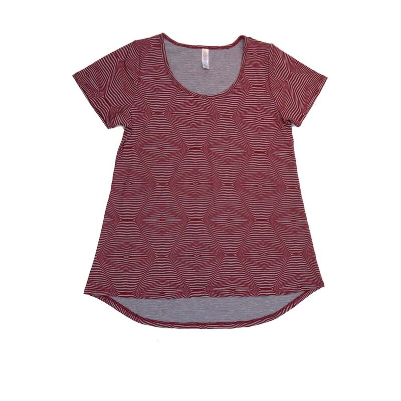 LuLaRoe CLASSIC Tee b X-Small (XS) 70s Trippy Psychedelic XS-224-C Womens Short Sleeve Tee fits Adult sizes 2-4