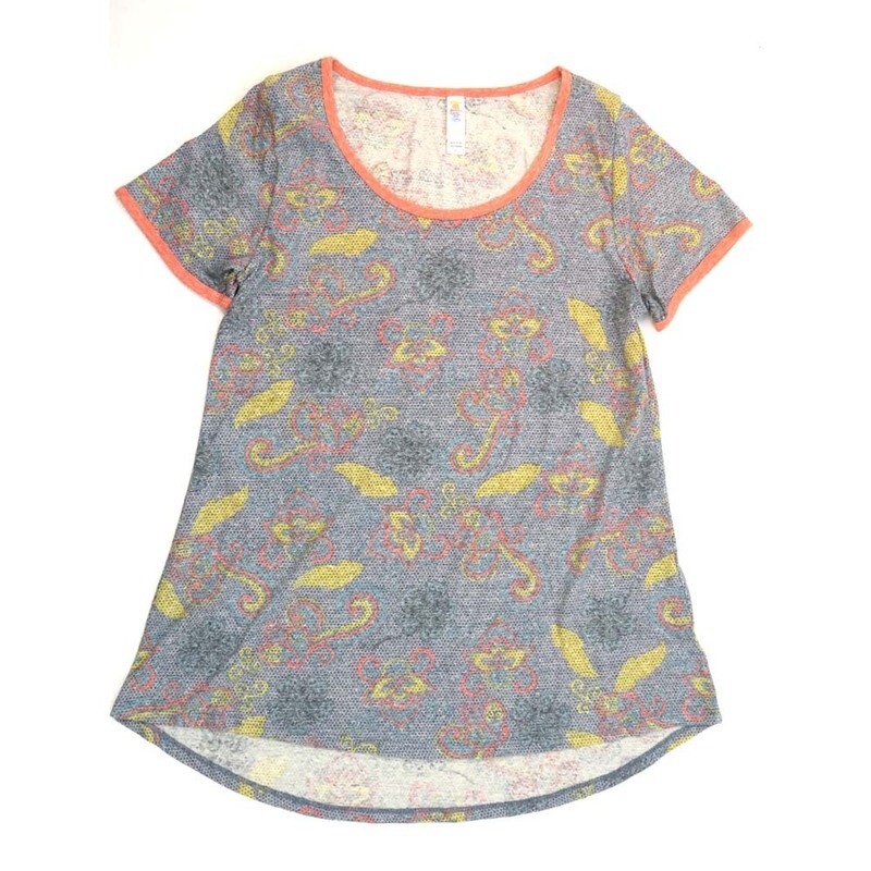 LuLaRoe CLASSIC Tee b X-Small (XS) Elegant Collection Gold Black Glittery slv XS-244B-V Womens Short Sleeve Tee fits Adult sizes 2-4