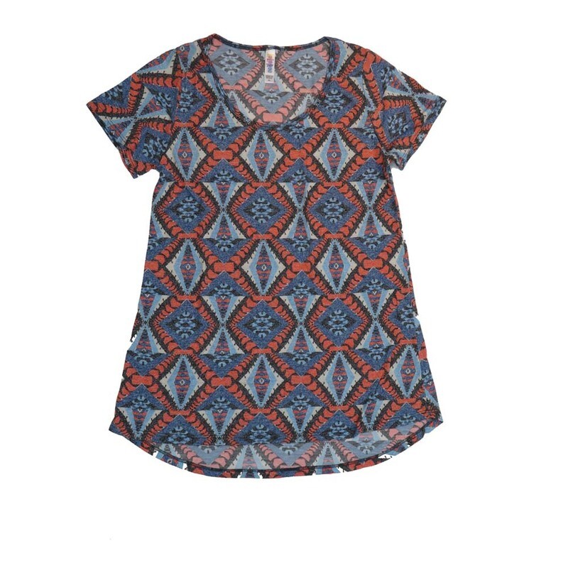 LuLaRoe CLASSIC Tee b X-Small (XS) 70s Gods Eye Trippy XS-207-G Womens Short Sleeve Tee fits Adult sizes 2-4