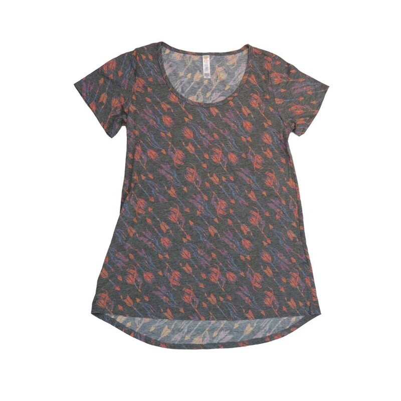 LuLaRoe CLASSIC Tee a XX-Small (XXS) Arrows Gray Blue Green XXS-255-V Womens Short Sleeve Tee fits Adult sizes 00-0