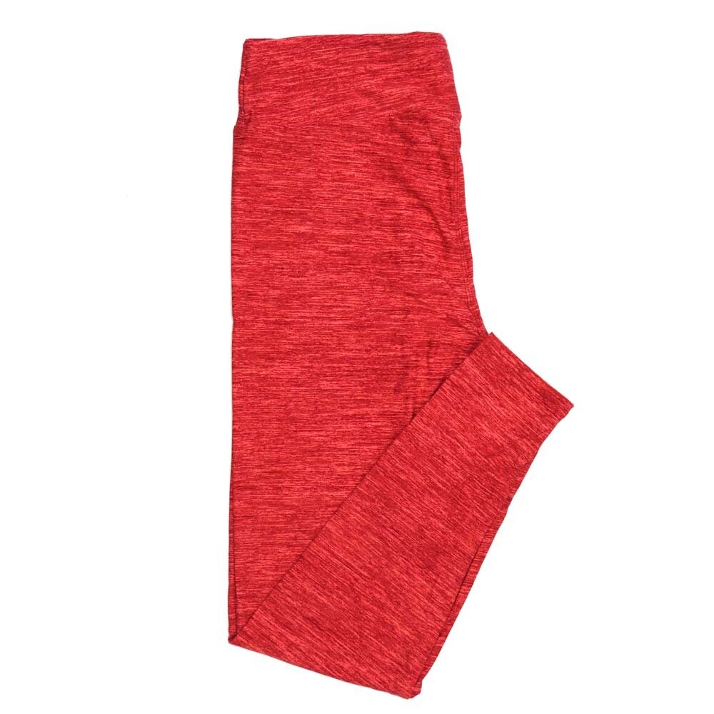 LuLaRoe One Size OS Valentines Heathered Pinkish Red Micro Stripe Womens Leggings fits Adults sizes 2-10  4449-B