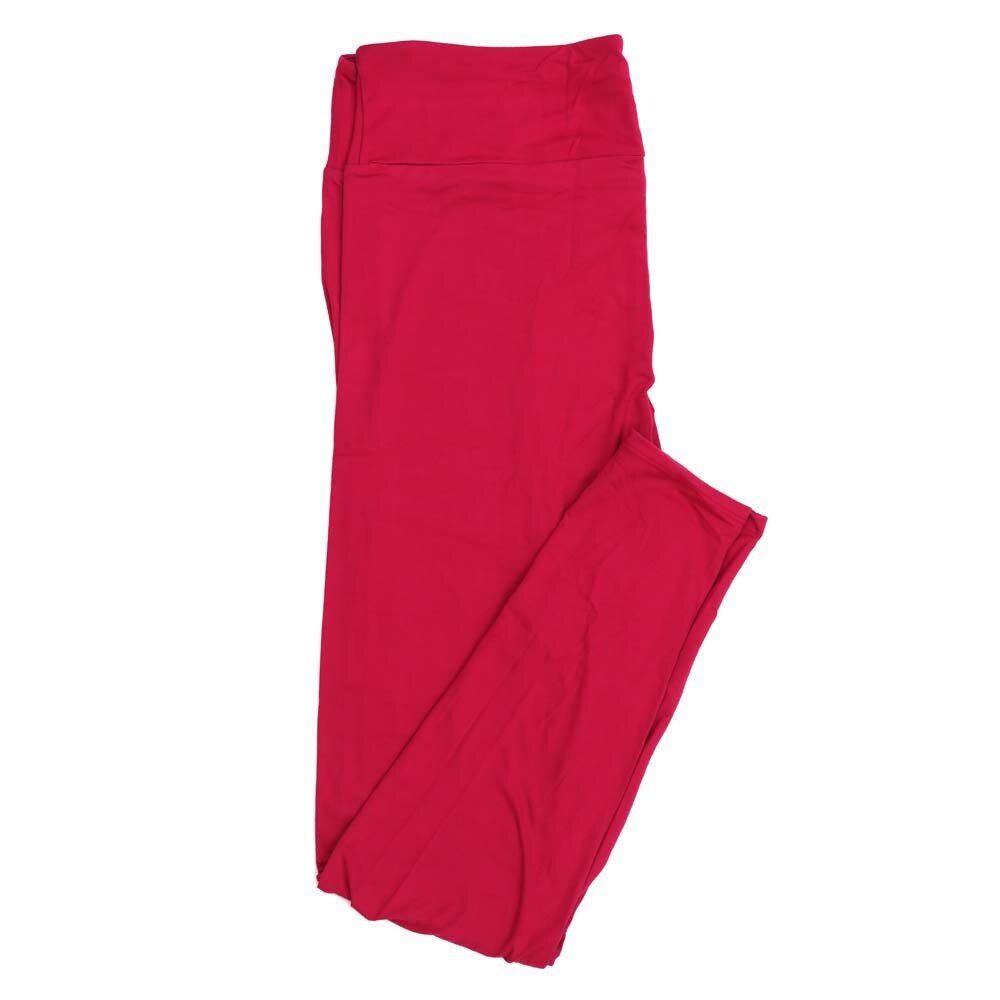 LuLaRoe TC2 TCTWO Valentines Solid Merlot Leggings fits Adult sizes 18-26  9116-A