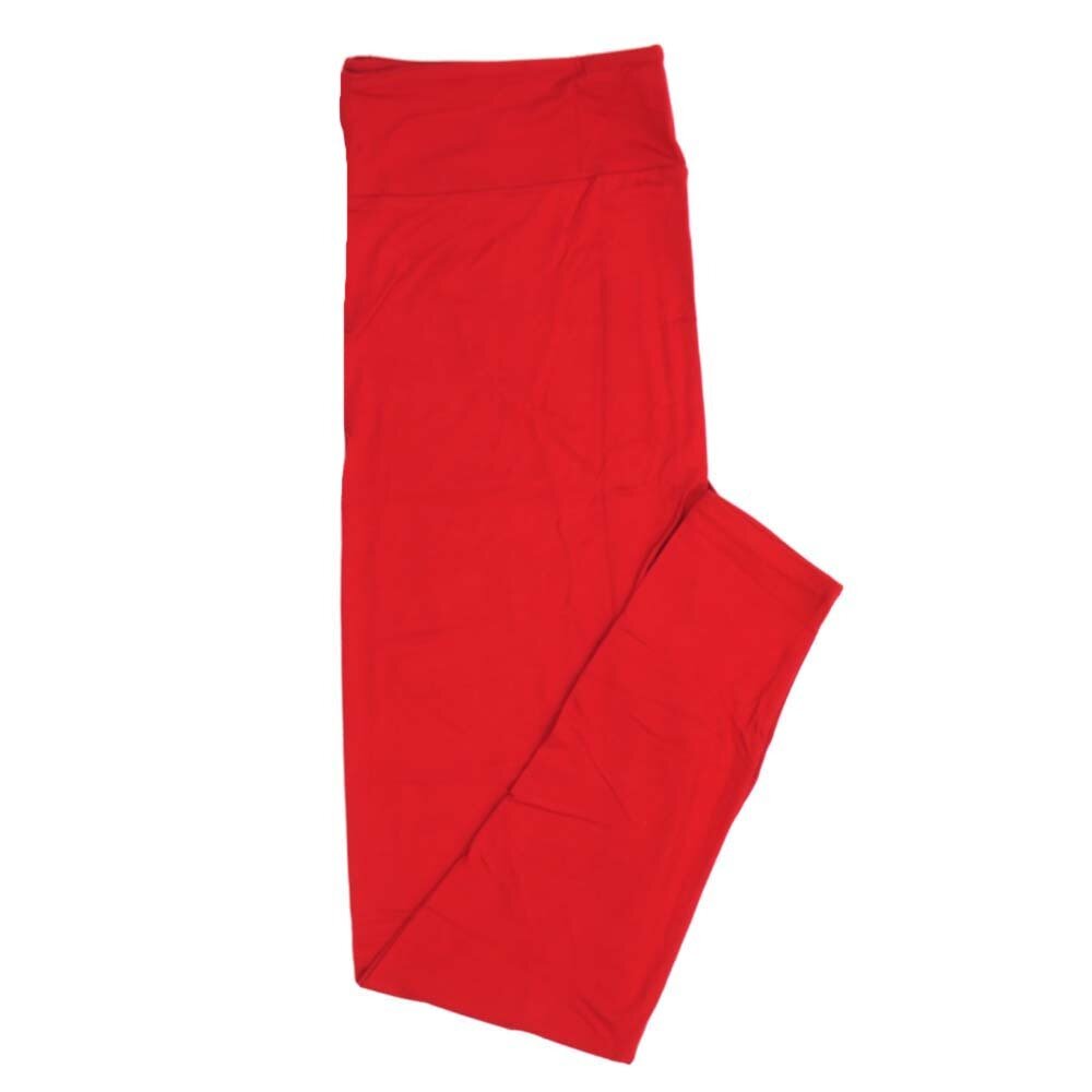 LuLaRoe Tween TW Valentines Solid Red Leggings fits Adult sizes 00-0  3406-B
