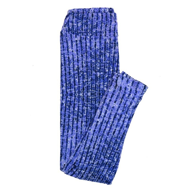 LuLaRoe One Size OS Beveled Stripe Blue Leggings LAST PAIRS! (OS fits Adults 2-10)