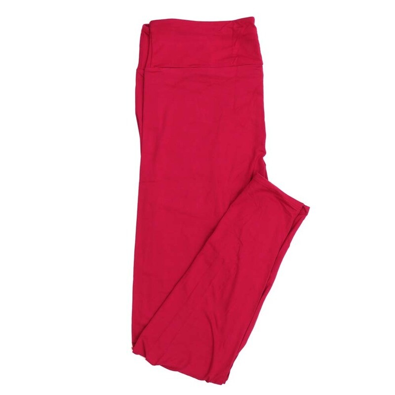 LuLaRoe One Size OS Valentines Solid Merlot Womens Leggings fits Adults sizes 2-10  4450-A