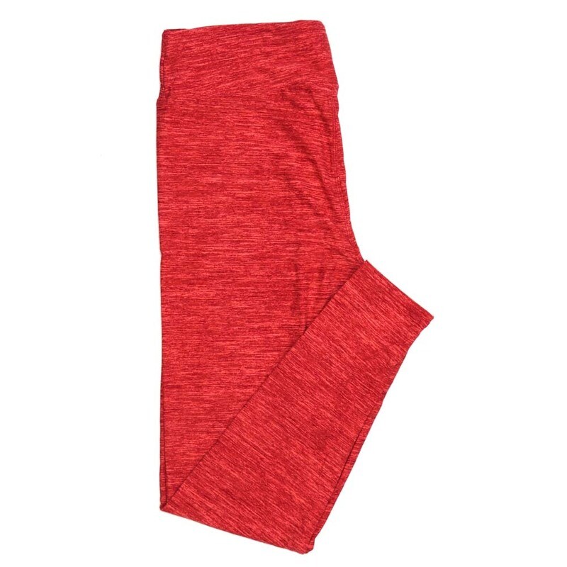 LuLaRoe Tween TW Valentines Heathered Pinkish Red Micro Stripe Leggings fits Adult sizes 00-0  3406-A