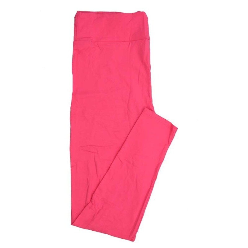 LuLaRoe TC2 TCTWO Valentines Solid Light Pink Leggings fits Adult sizes 18-26  9115-C