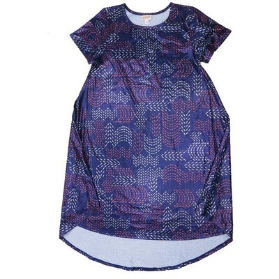 LuLaRoe CARLY c Small (S) Elegant Collection Chevron Stripe Swing Dress fits womens sizes 6-8 C-SMALL-200 Retail $55