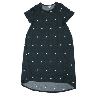 LuLaRoe CARLY c Small (S) Polka Dot Swing Dress fits womens sizes 6-8 C-SMALL-215 Retail $55