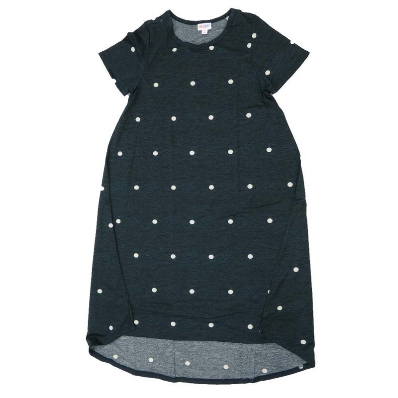 LuLaRoe CARLY c Small (S) Polka Dot Swing Dress fits womens sizes 6-8  C-SMALL-215  Retail $55