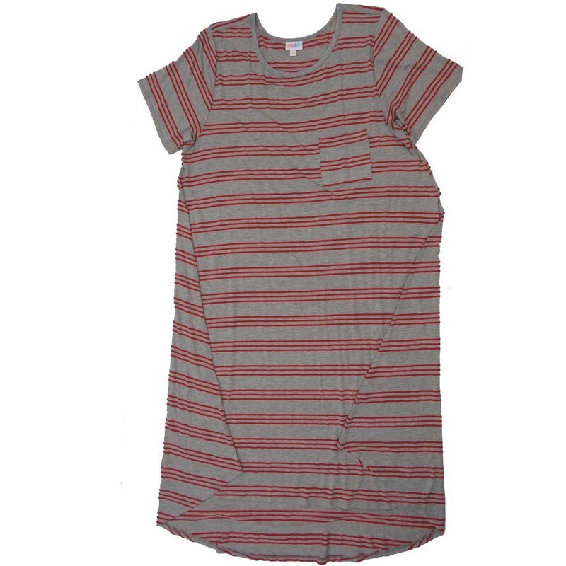 LuLaRoe CARLY h XXX-Large (3XL) Stripe Green Gray Swing Dress fits womens sizes 26-28  H-3XL-205  Retail $55