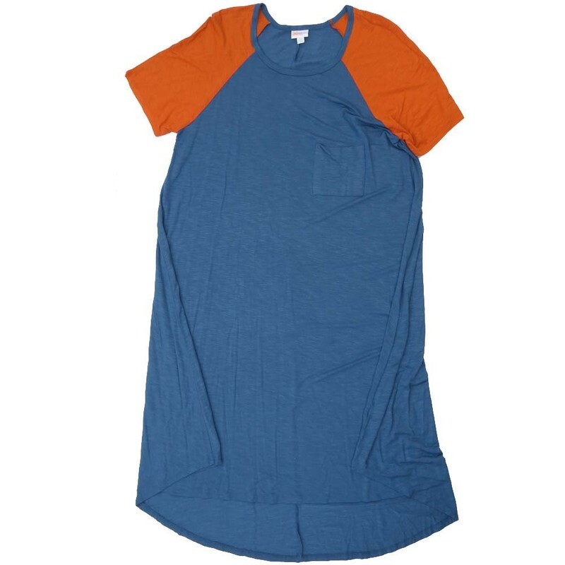LuLaRoe CARLY g XX-Large (2XL) Solid Blue Swing Dress fits womens sizes 22-24  G-2XL-216  Retail $55